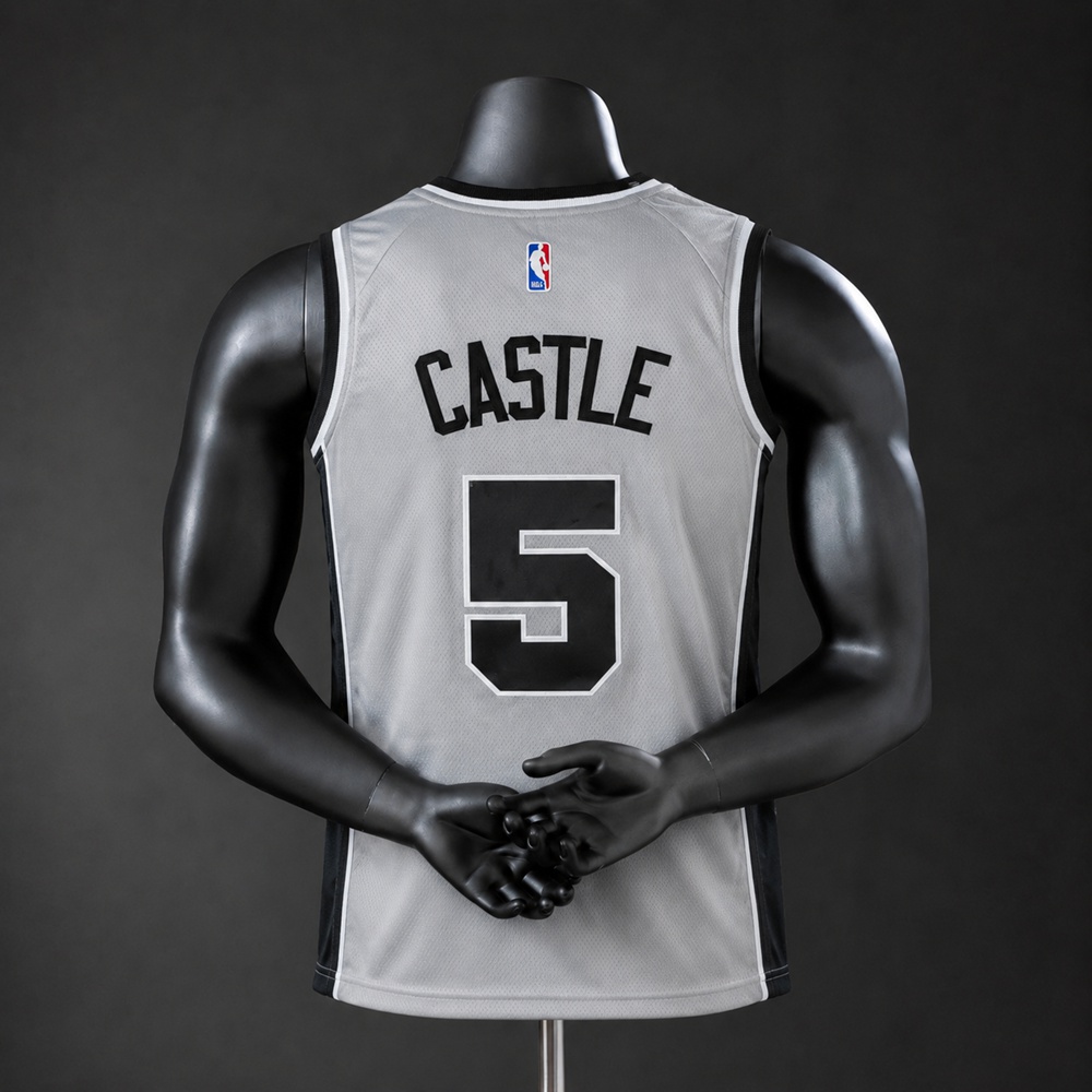 San Antonio Spurs City Edition Castle #5 NBA Jersey Embroidered Version Foto 2
