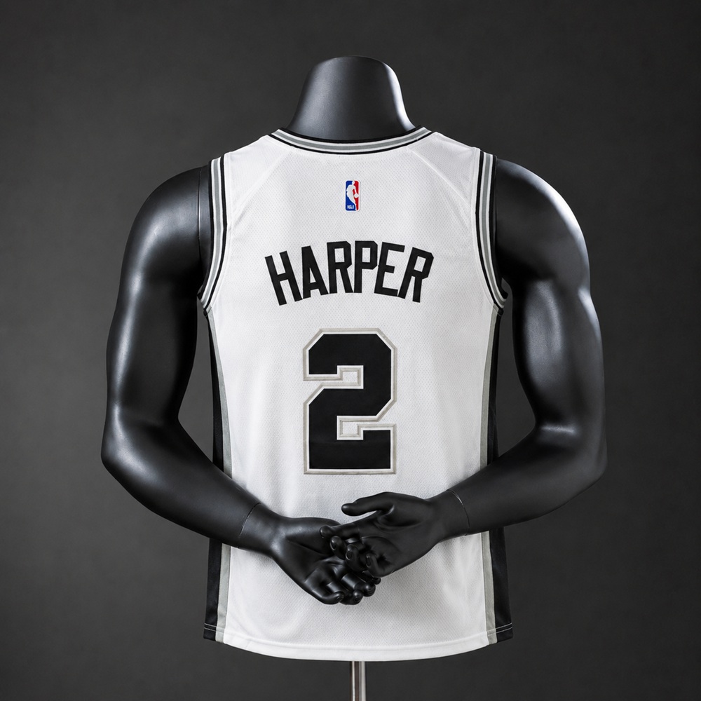 San Antonio Spurs Association Edition Leonard #2 NBA Jersey Embroidered Version Foto 2