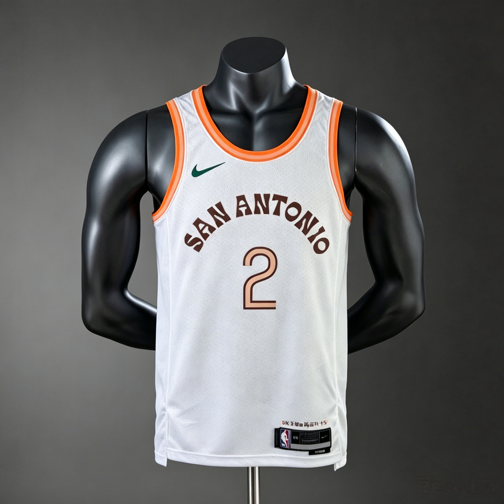 San Antonio Spurs Association Edition Leonard #2 NBA Jersey Silk Version