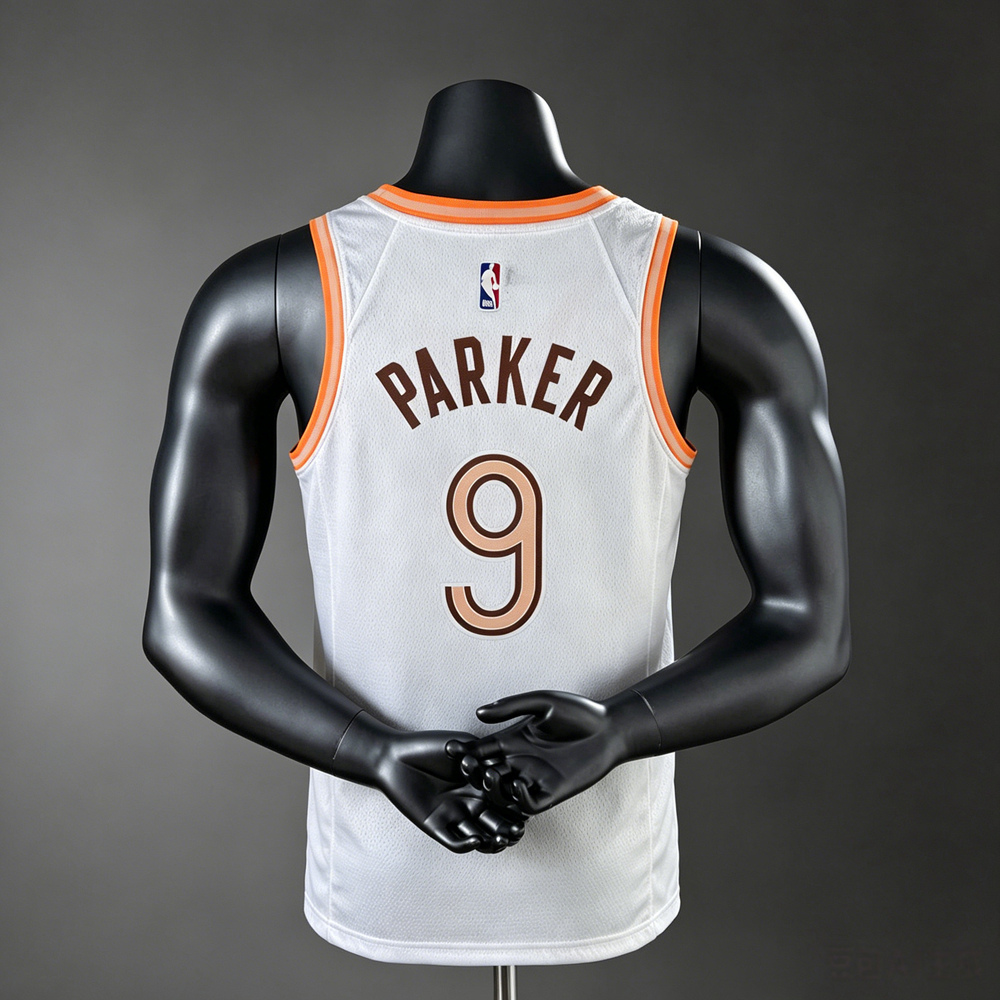 San Antonio Spurs Association Edition Parker #9 NBA Jersey Silk Version Foto 2
