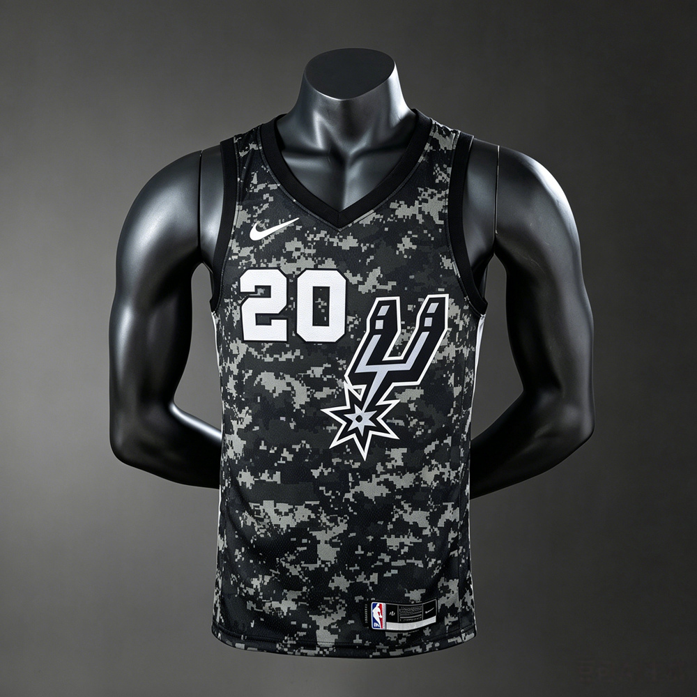 San Antonio Spurs City Edition Ginobili #20 NBA Jersey Silk Version