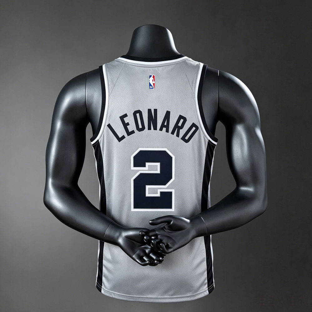 San Antonio Spurs Classic Edition Leonard #2 NBA Jersey Silk Version Foto 2