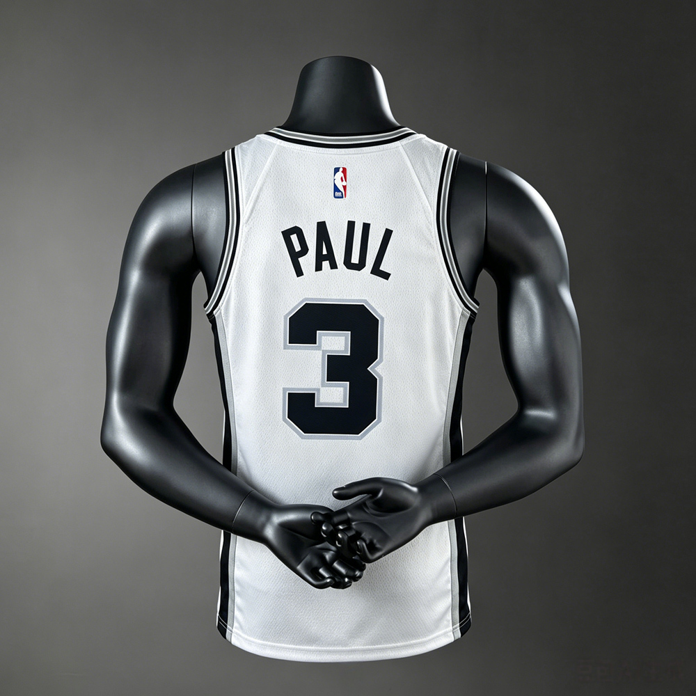 San Antonio Spurs Association Edition Paul #3 NBA Jersey Silk Version Foto 2