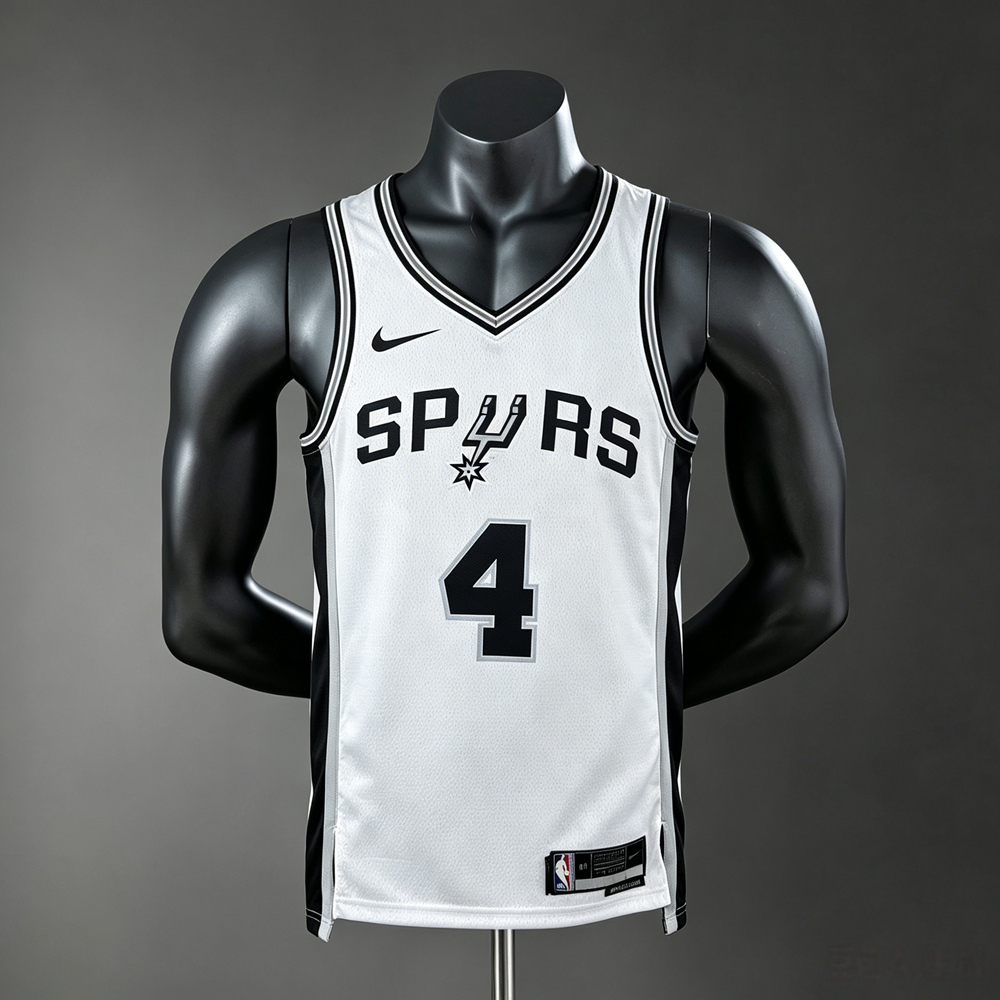 San Antonio Spurs City Edition Fox #4 NBA Jersey Silk Version