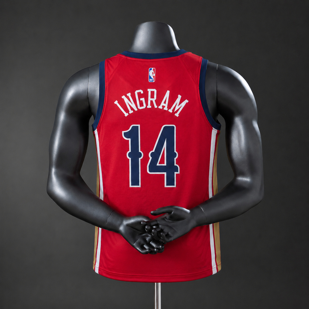 New Orleans Pelicans Statement Edition Ingram #14 NBA Jersey Silk Version Foto 2