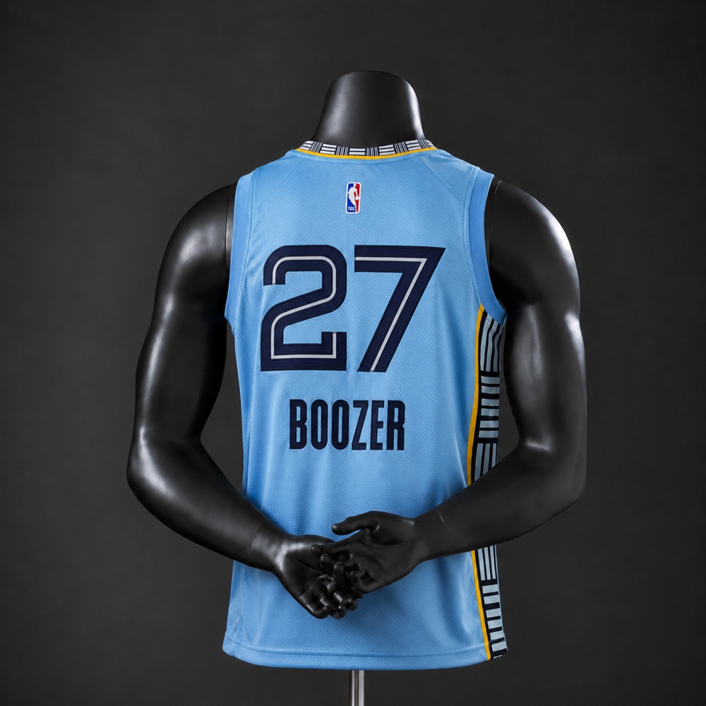 Memphis Grizzlies Statement Edition Cameron Boozer #27 NBA Jersey Embroidered Version Foto 2