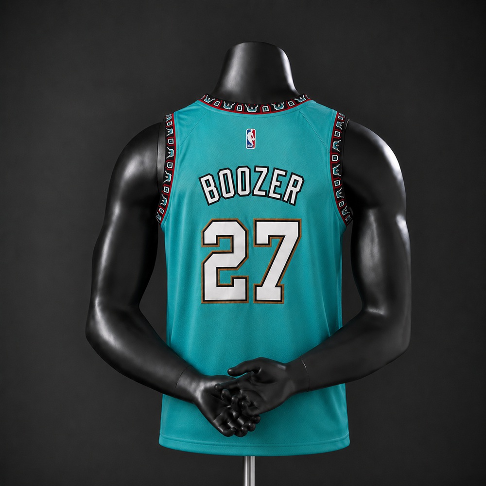 Memphis Grizzlies Classic Edition Cameron Boozer #27 NBA Jersey Embroidered Version Foto 2