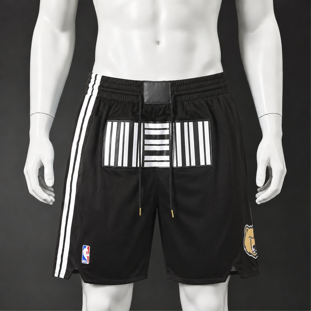 Memphis Grizzlies Basketball NBA Shorts Embroidered Version