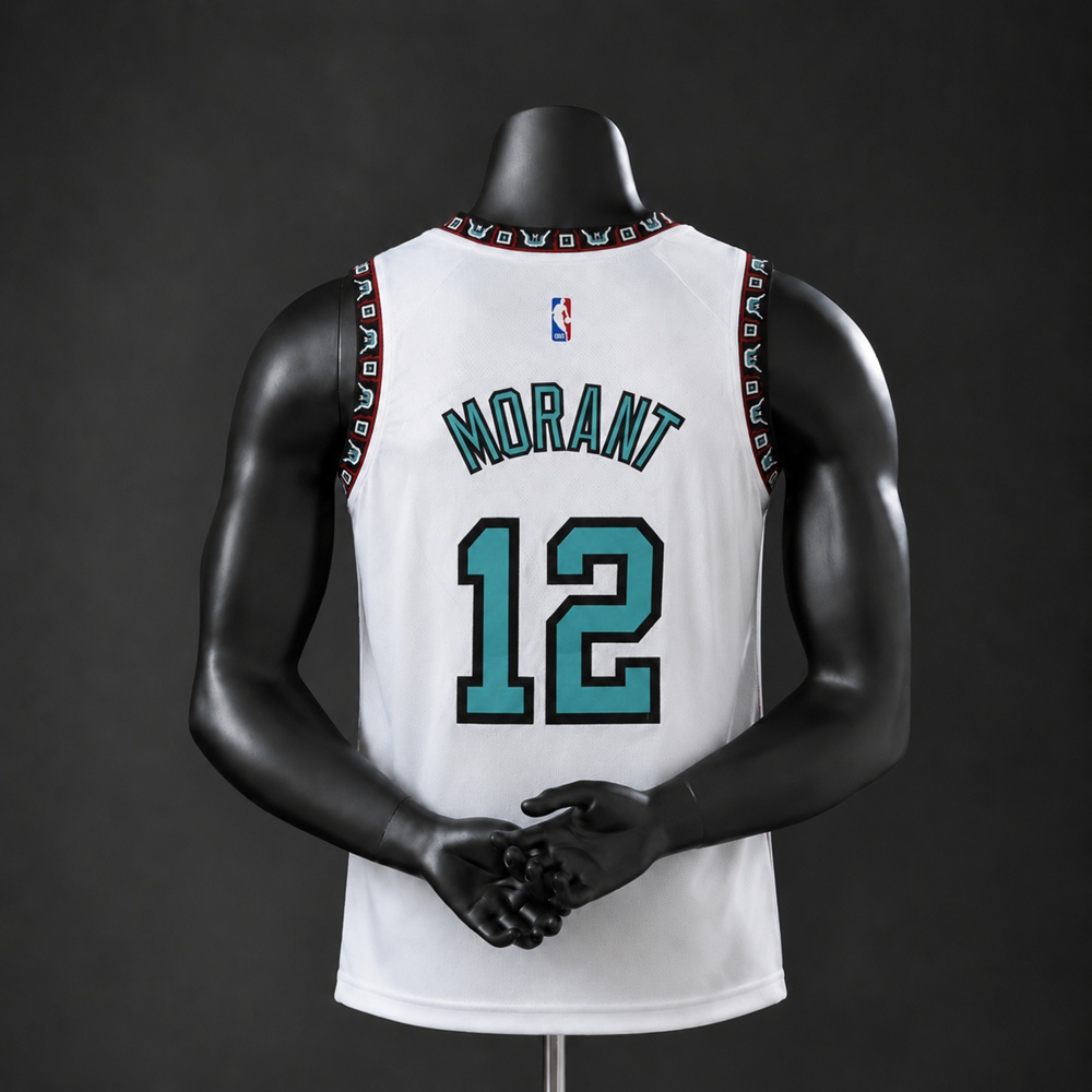 Memphis Grizzlies City Edition Morant #12 NBA Jersey Embroidered Version Foto 2