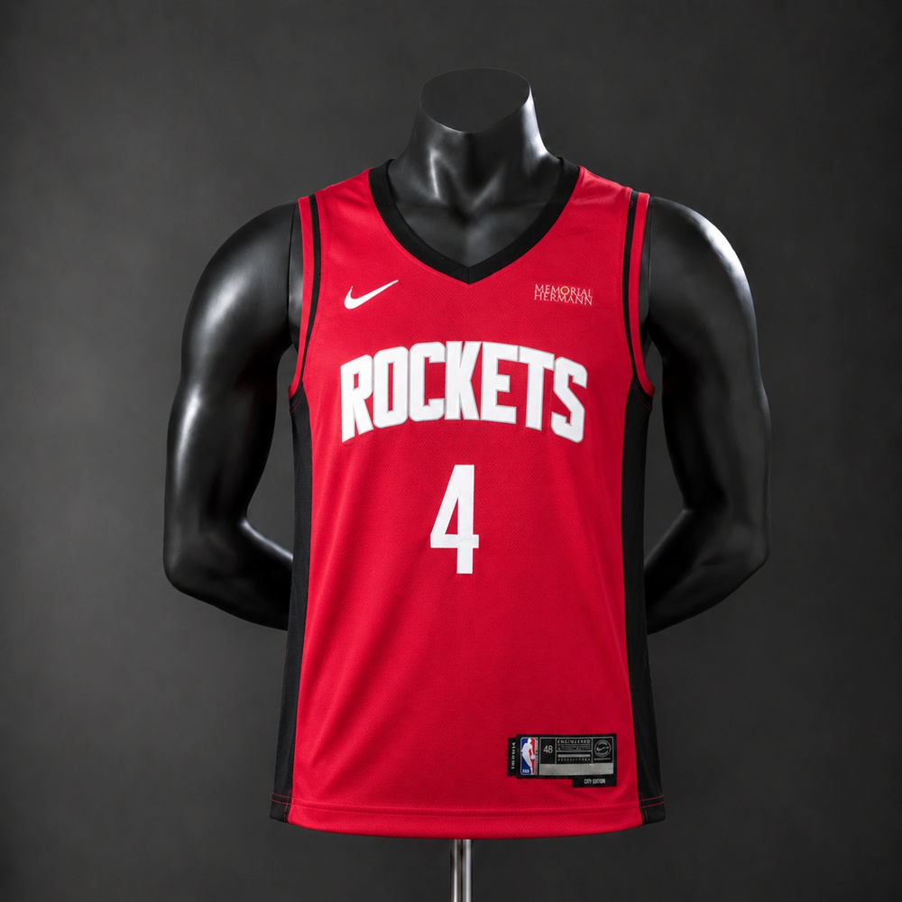 Houston Rockets City Edition Green #4 NBA Jersey Embroidered Version
