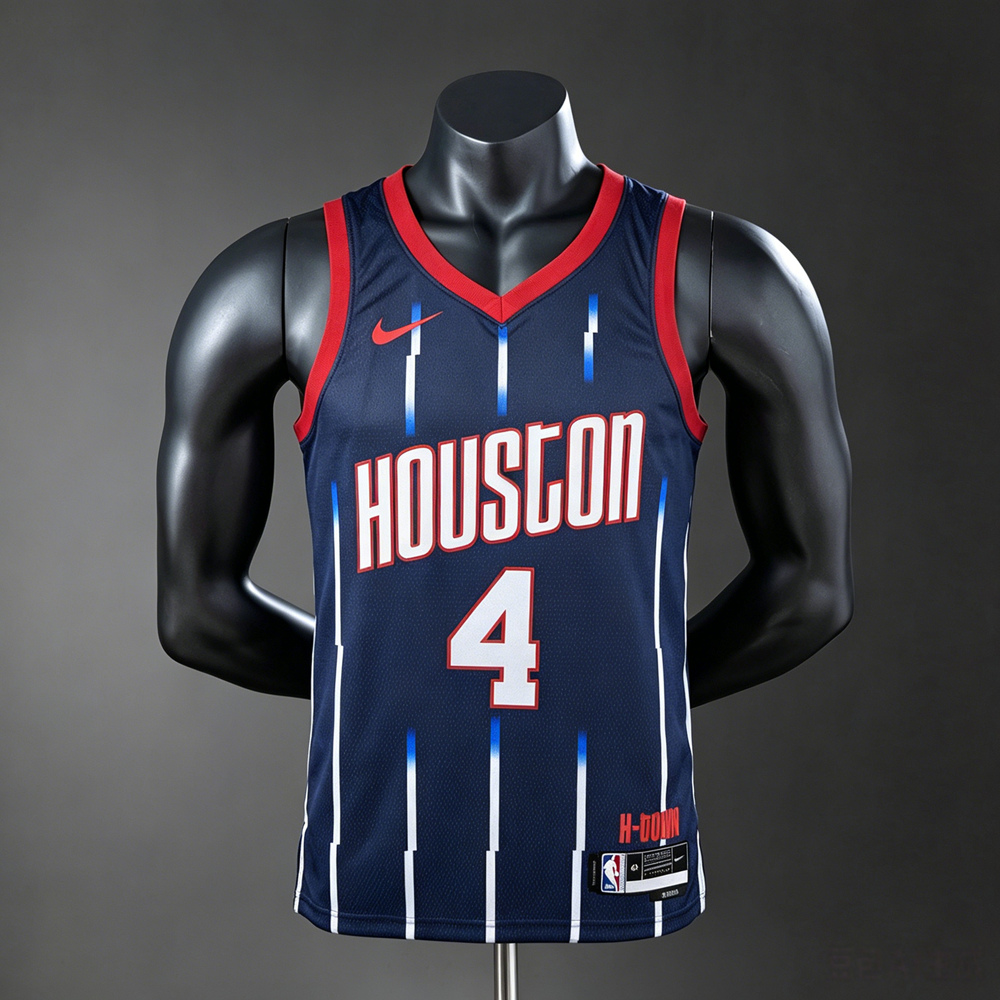 Houston Rockets City Edition Green #4 NBA Jersey Silk Version