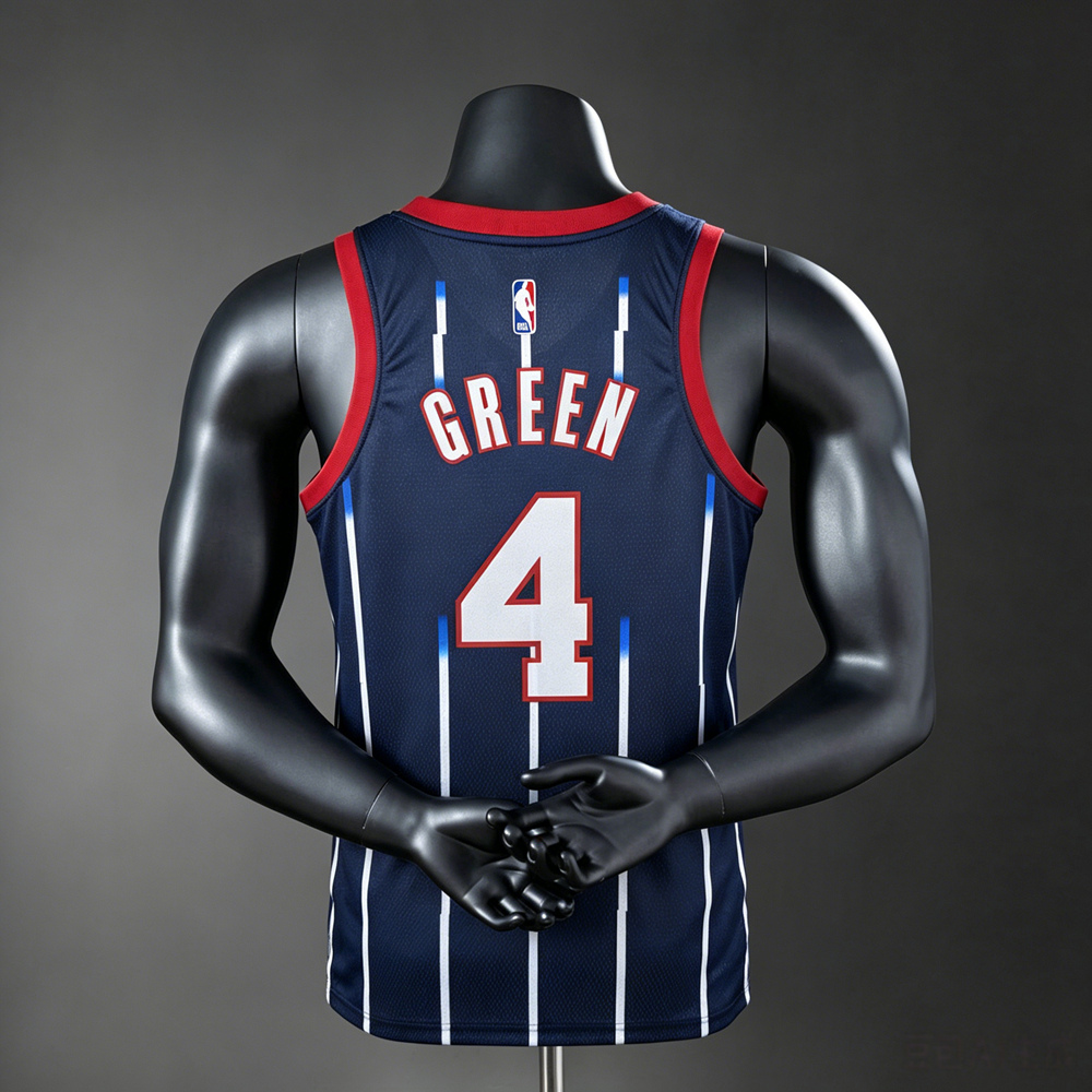 Houston Rockets City Edition Green #4 NBA Jersey Silk Version Foto 2