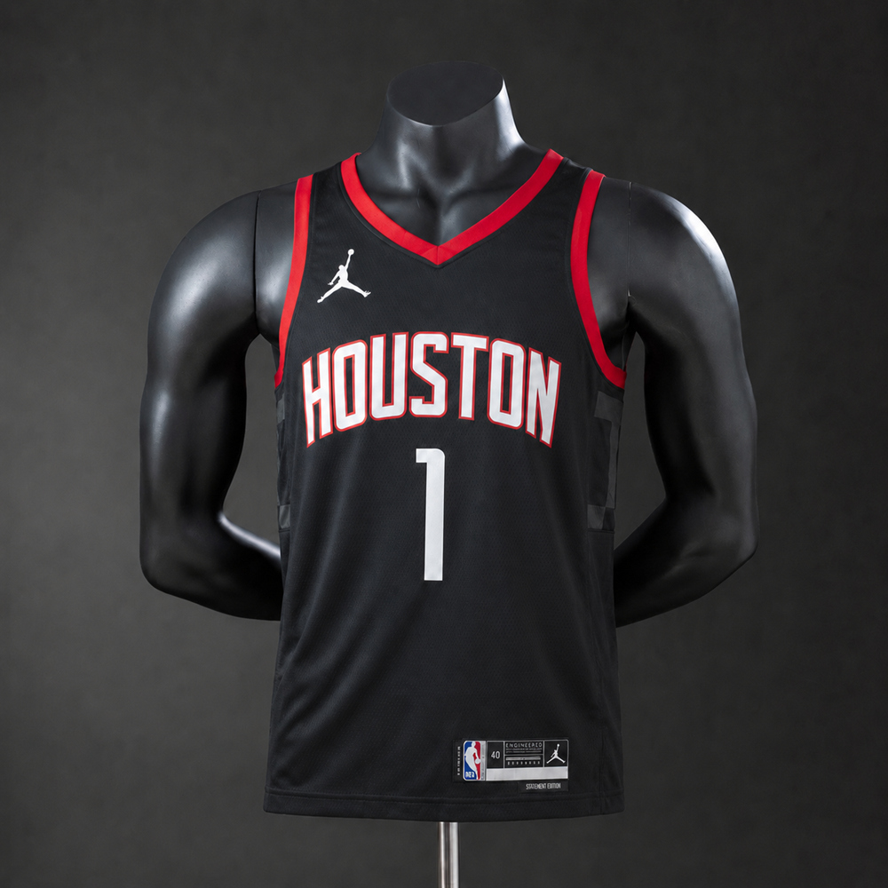Houston Rockets Statement Edition McGrady #1 NBA Jersey Silk Version