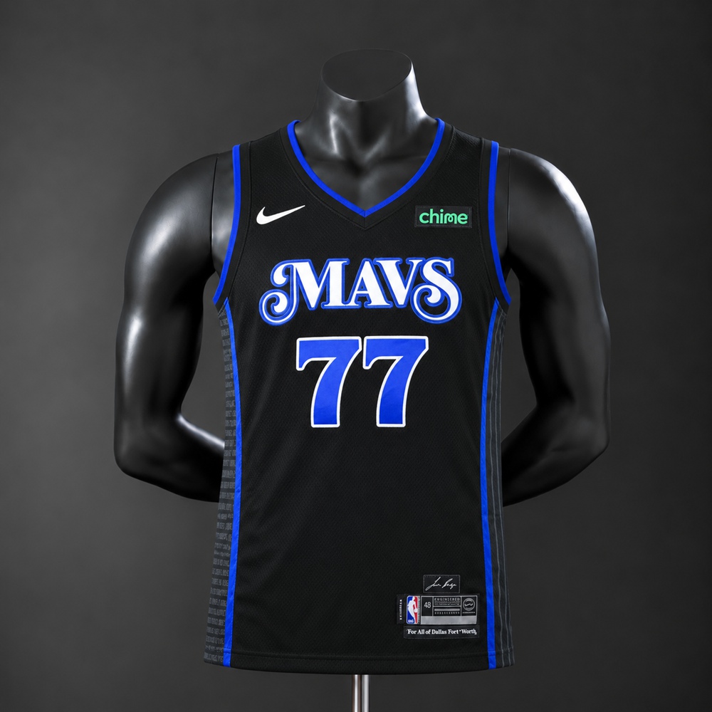 Dallas Mavericks Icon Edition Luka Doncic #77 NBA Jersey Embroidered Version