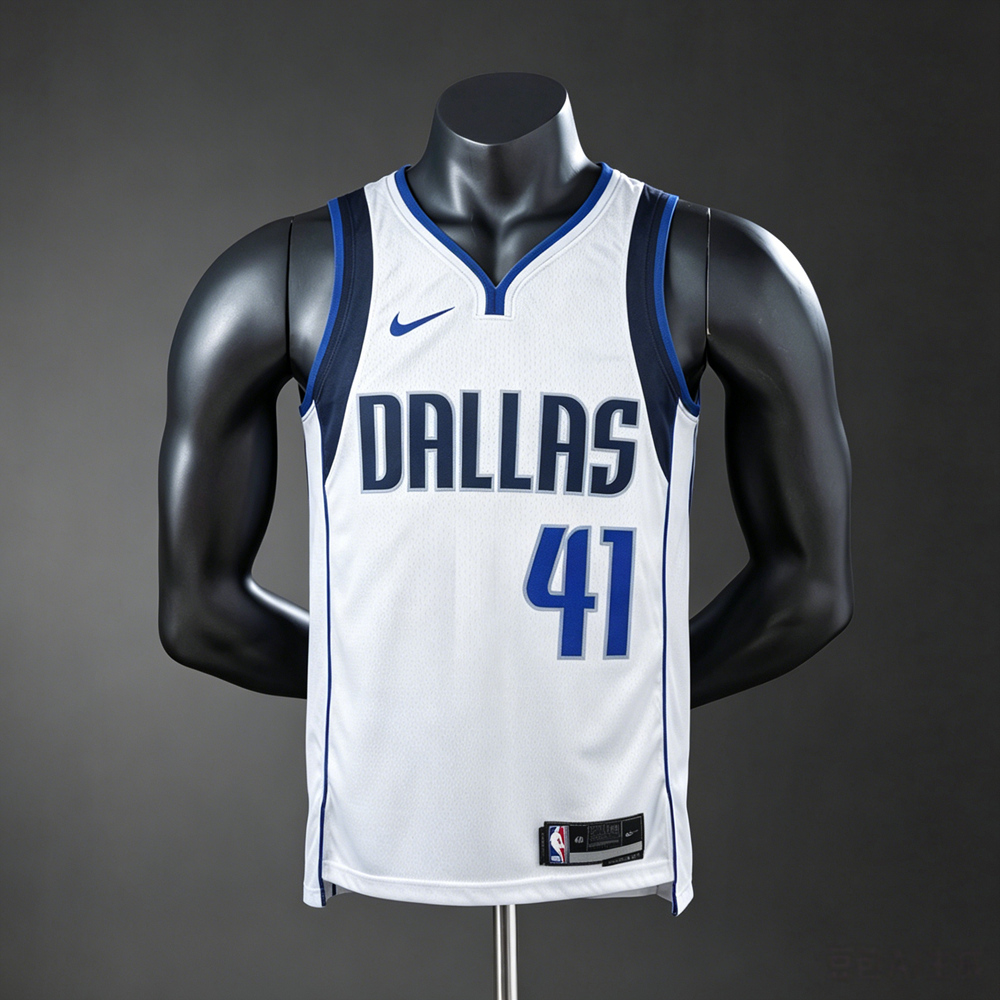 Dallas Mavericks Association Edition Nowitzki #41 NBA Jersey Silk Version