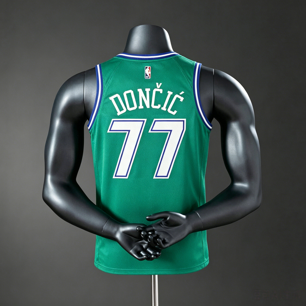 Dallas Mavericks Hardwood Classics Edition Doncic #77 NBA Jersey Silk Version Foto 2