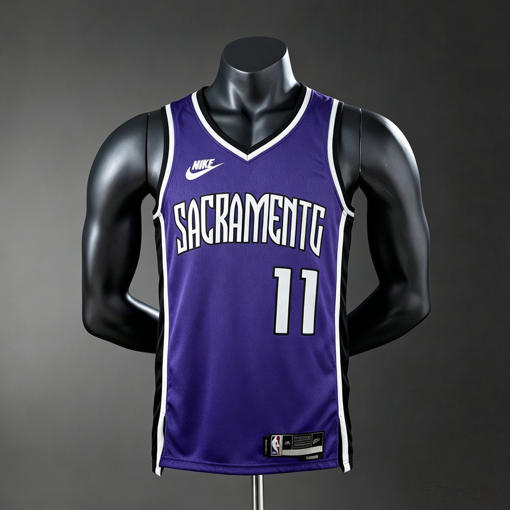 Sacramento Kings Icon Edition Sabonis #11 NBA Jersey Silk Version