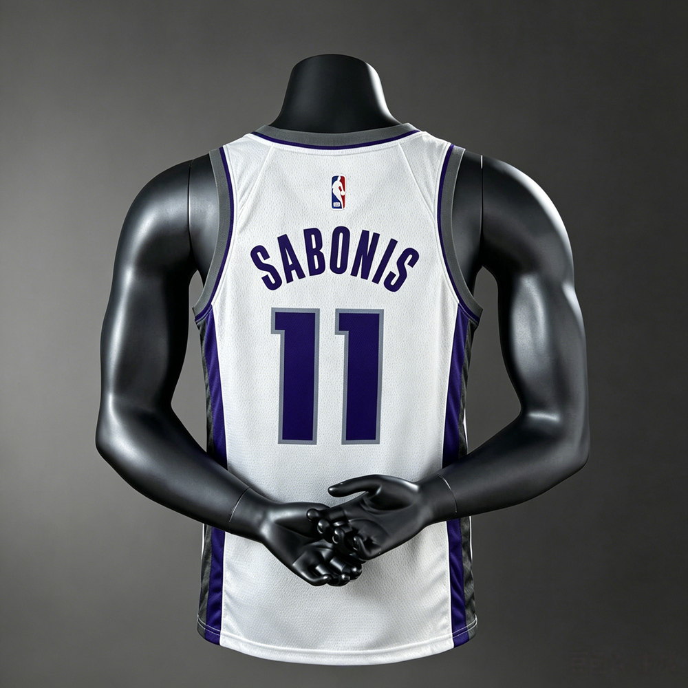 Sacramento Kings Association Edition Sabonis #11 NBA Jersey Silk Version Foto 2