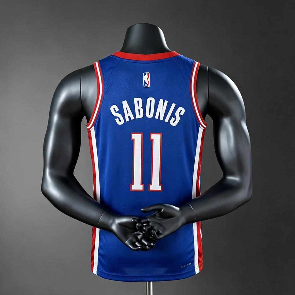 Sacramento Kings Classic Edition Sabonis #11 NBA Jersey Silk Version Foto 2