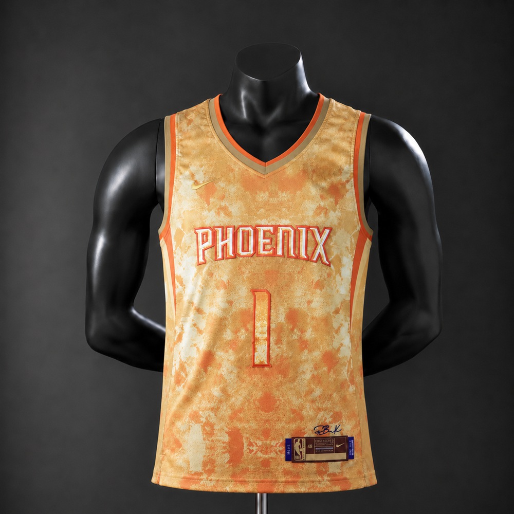 Phoenix Suns City Edition Booker #1 NBA Jersey Embroidered Version