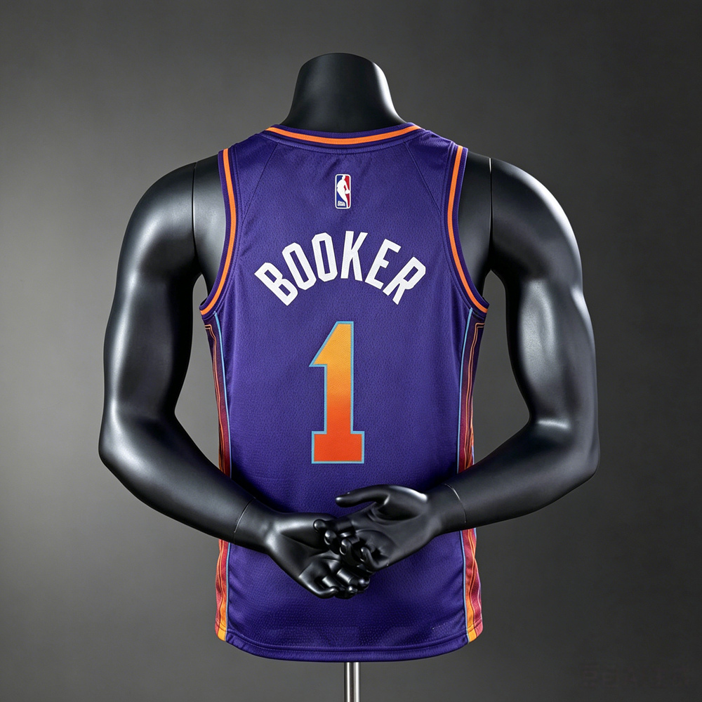 Phoenix Suns City Edition Booker #1 NBA Jersey Silk Version Foto 2