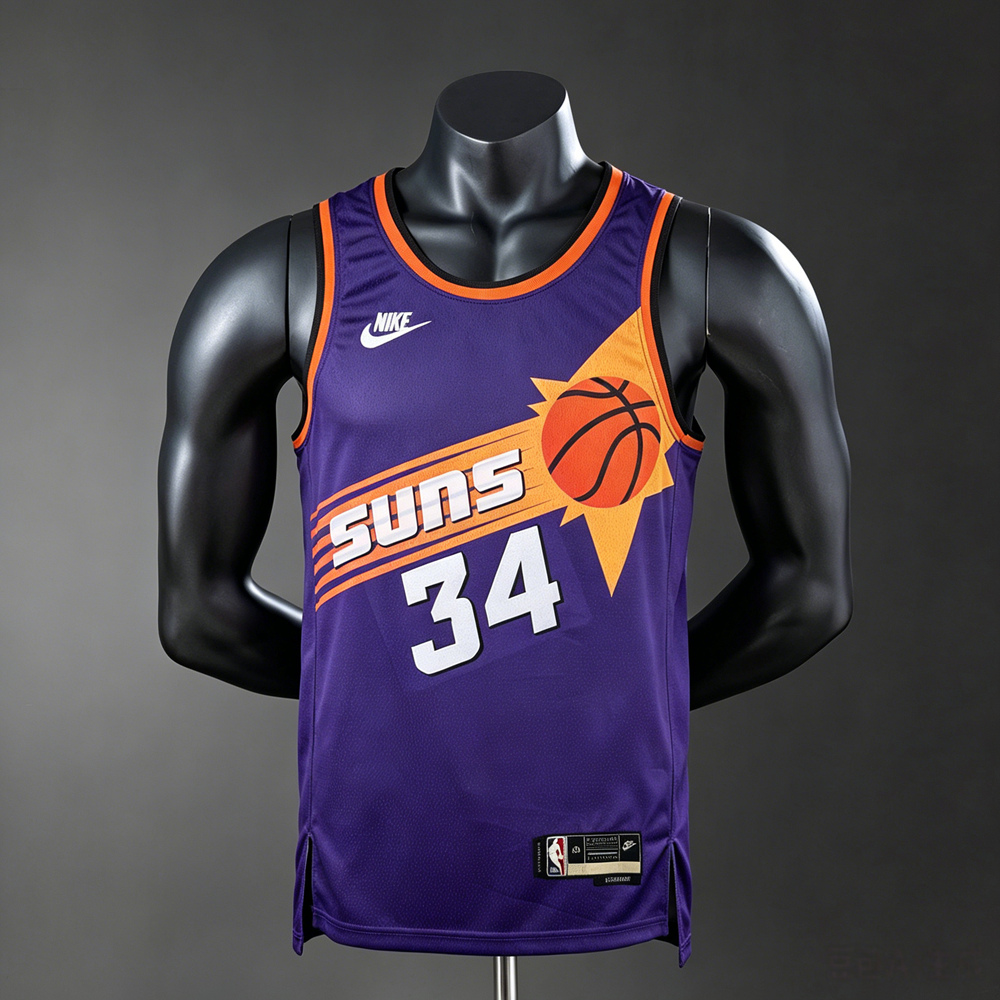 Phoenix Suns Classic Edition Barkley #34 NBA Jersey Silk Version