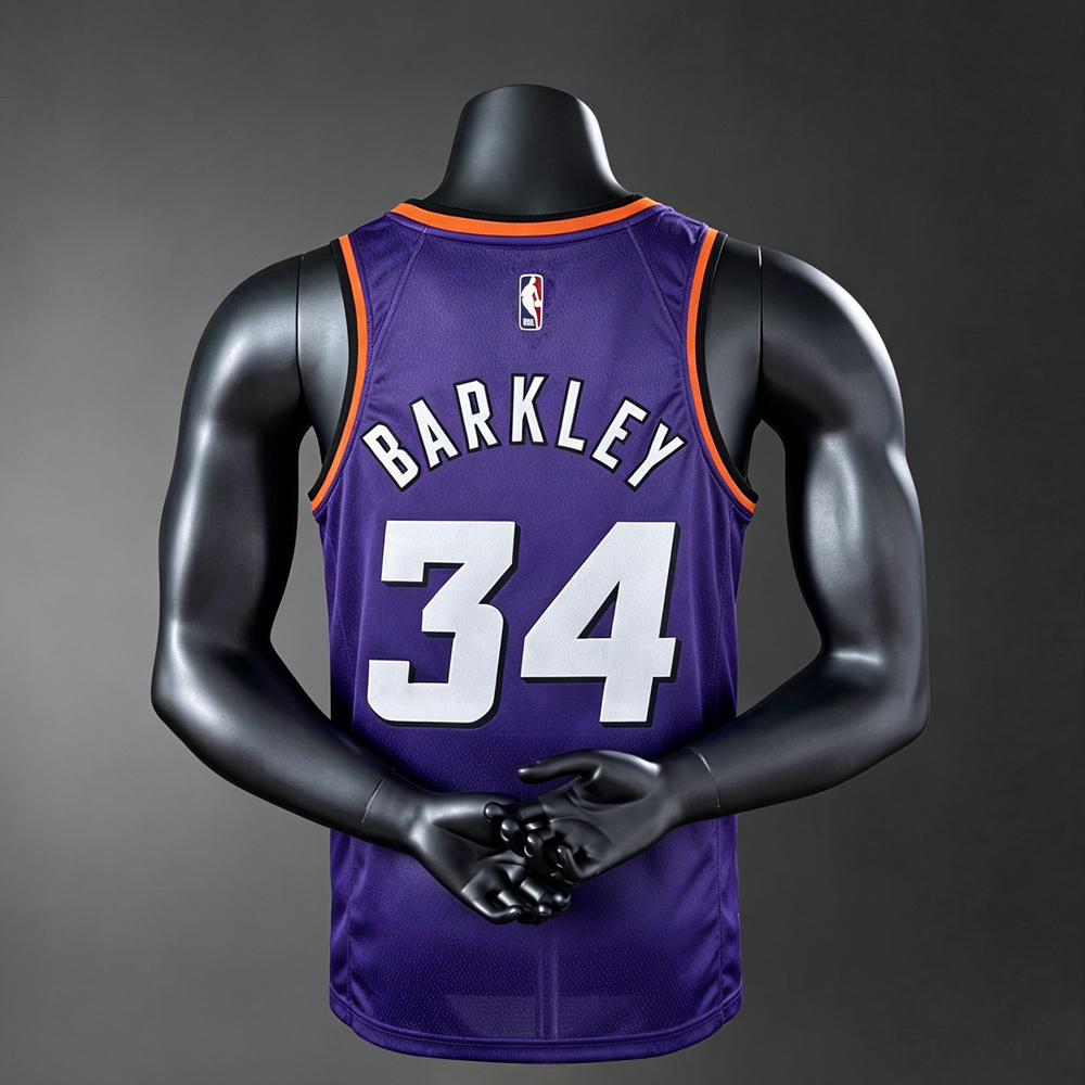 Phoenix Suns Classic Edition Barkley #34 NBA Jersey Silk Version Foto 2