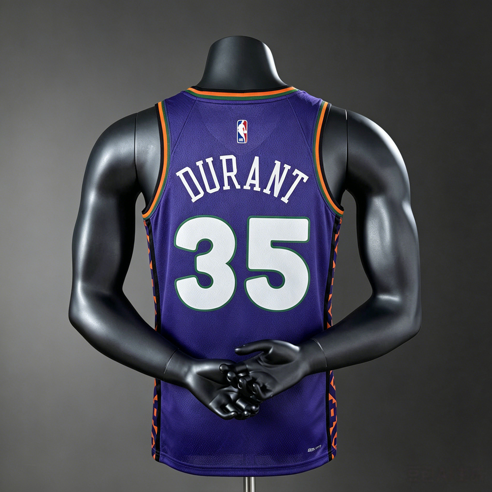 Phoenix Suns City Edition Durant #35 NBA Jersey Silk Version Foto 2