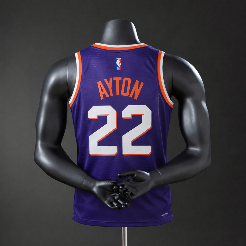 Phoenix Suns Icon Edition Ayton #22 NBA Jersey Silk Version Foto 2