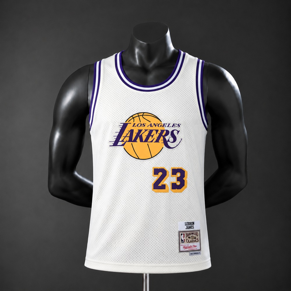 Los Angeles Lakers Hardwood Classics LeBron James #23 NBA Jersey Embroidered Version