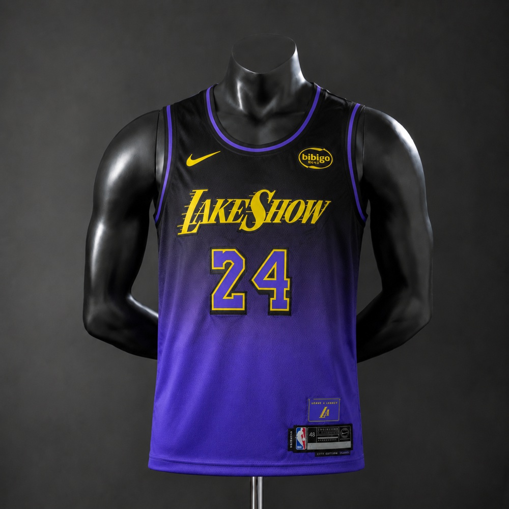 Los Angeles Lakers City Edition Kobe Bryant #24 NBA Jersey Embroidered Version