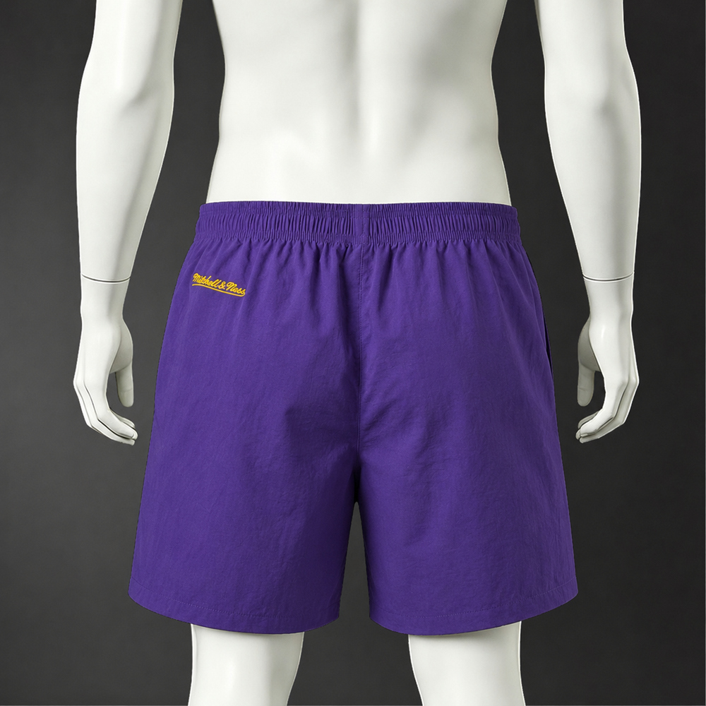 Los Angeles Lakers City Edition Basketball NBA Shorts Silk Version Foto 2