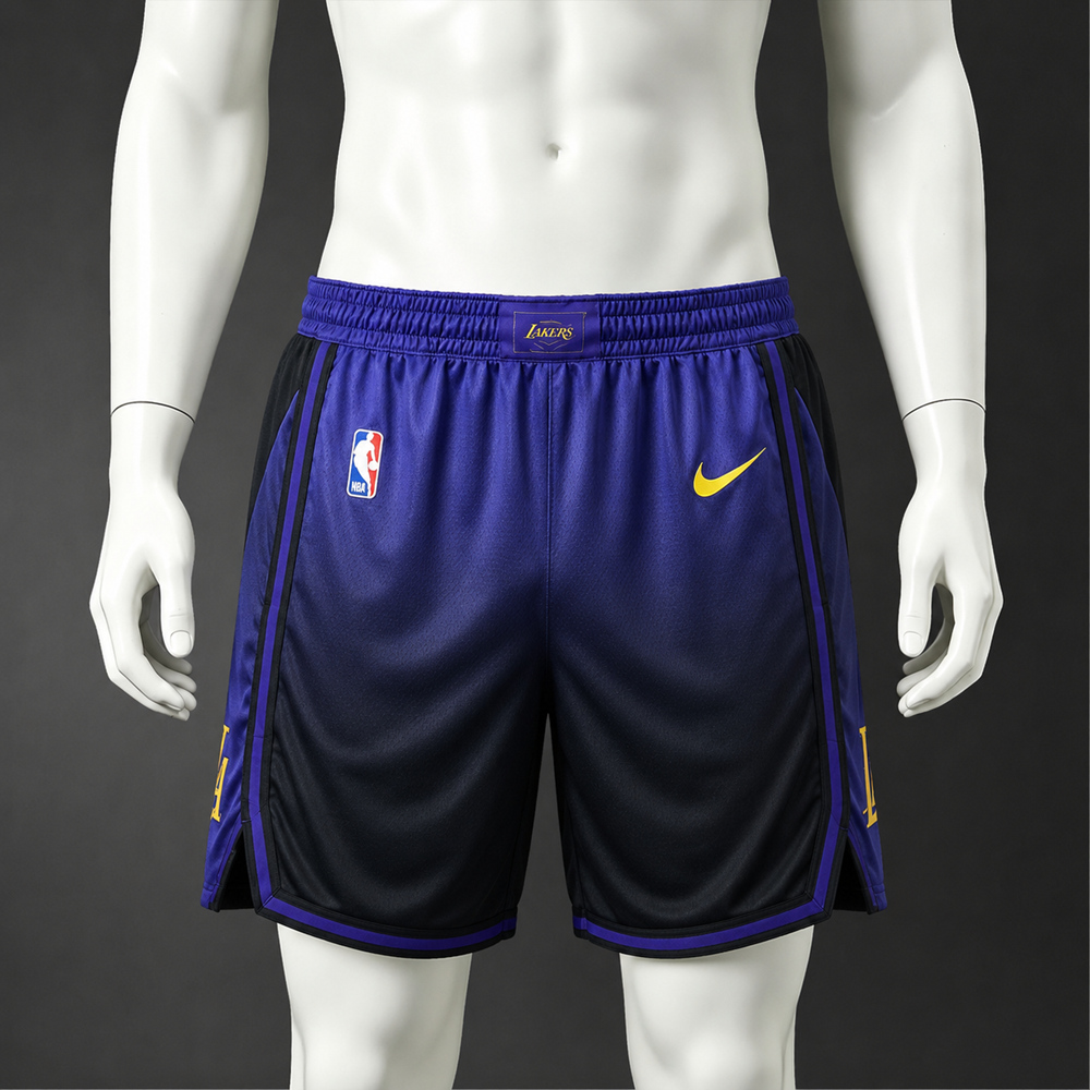 Los Angeles Lakers Classic Edition Basketball NBA Shorts Silk Version