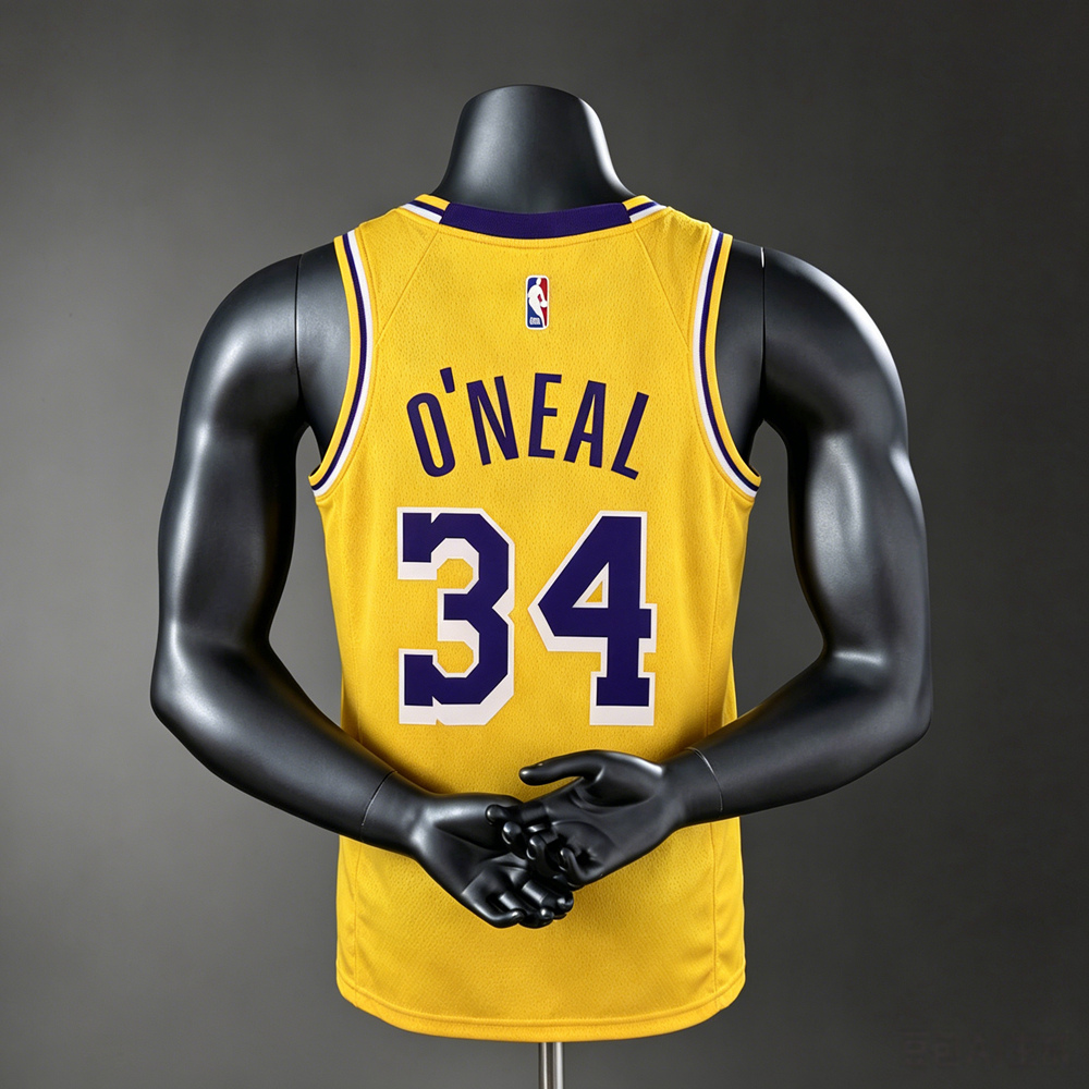 Los Angeles Lakers Icon Edition O'Neal #34 NBA Jersey Silk Version Foto 2
