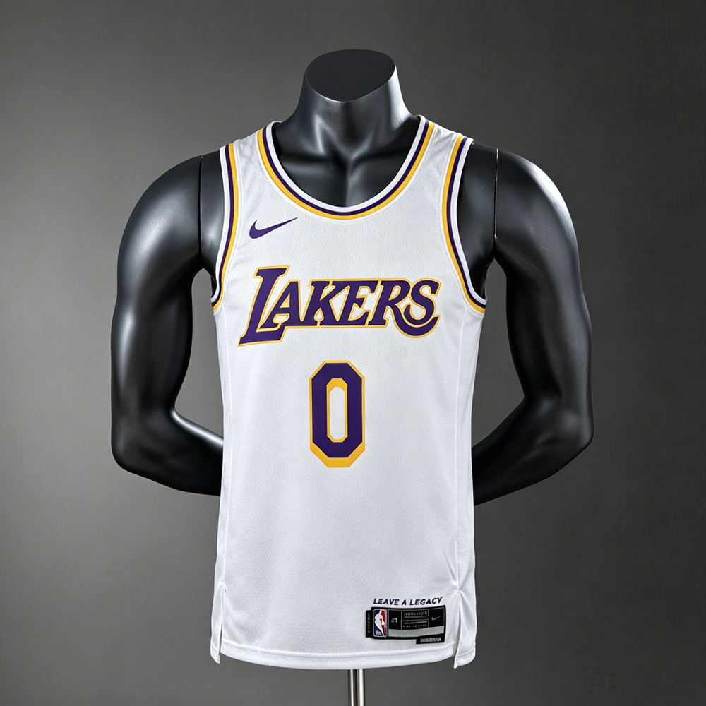 Los Angeles Lakers Association Edition Westbrook #0 NBA Jersey Silk Version