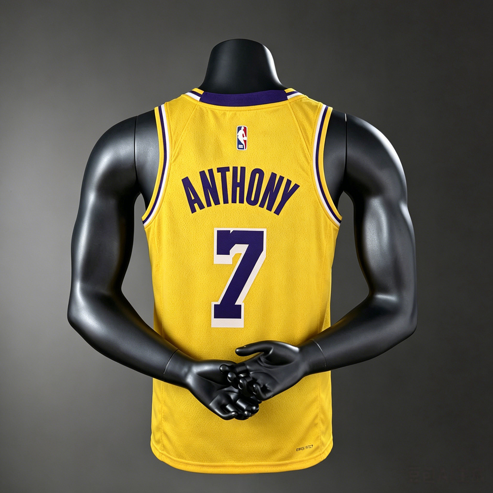 Los Angeles Lakers Icon Edition Anthony #7 NBA Jersey Silk Version Foto 2
