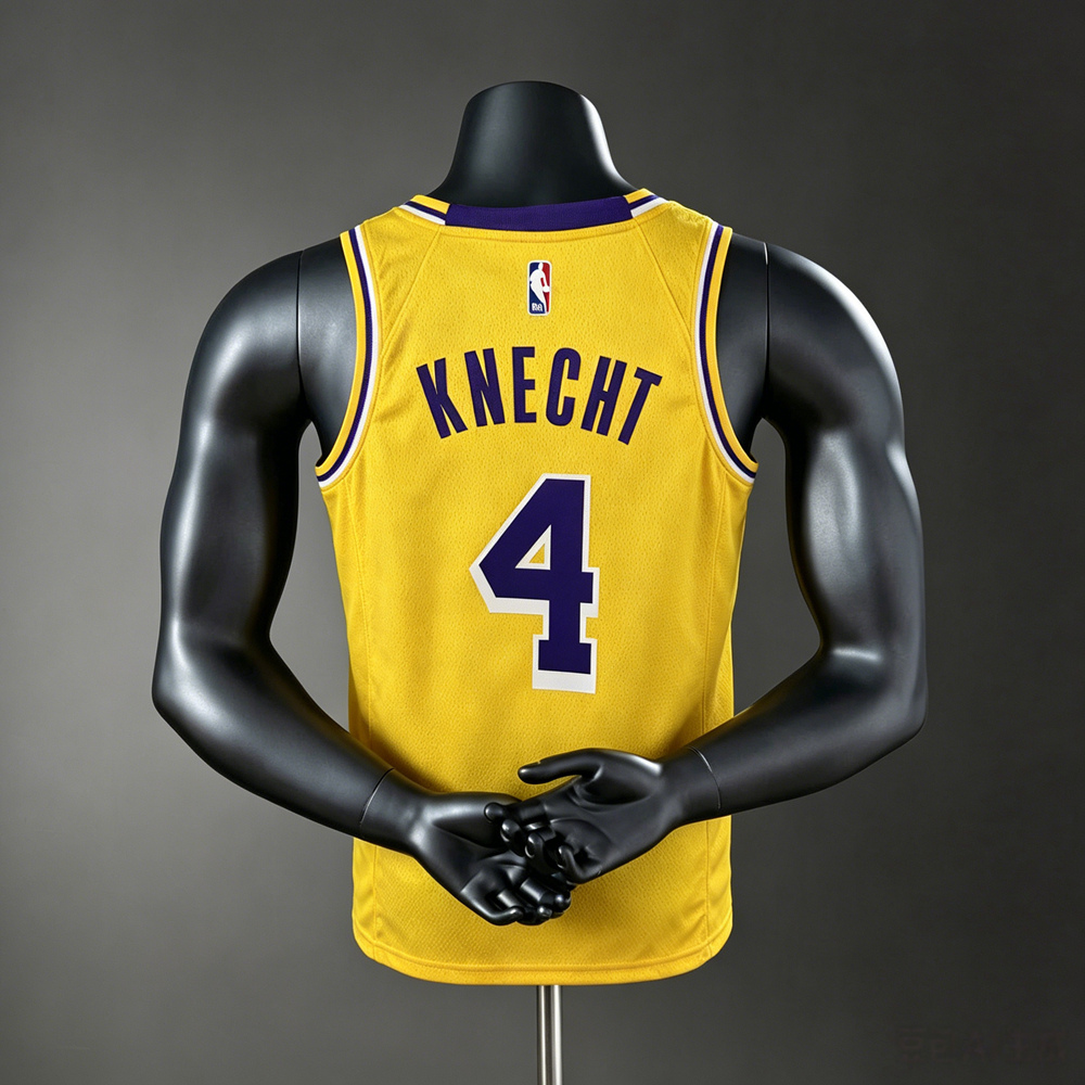 Los Angeles Lakers Icon Edition Knecht #4 NBA Jersey Silk Version Foto 2