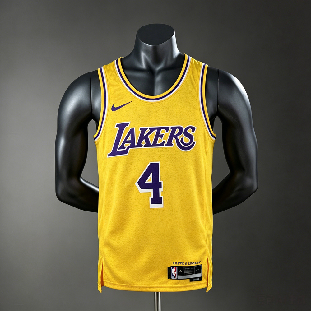 Los Angeles Lakers Icon Edition Knecht #4 NBA Jersey Silk Version