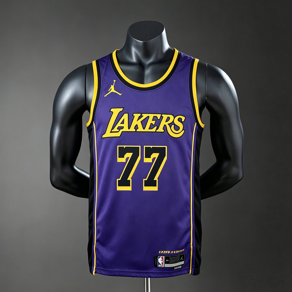 Los Angeles Lakers City Edition Doncic #77 NBA Jersey Silk Version