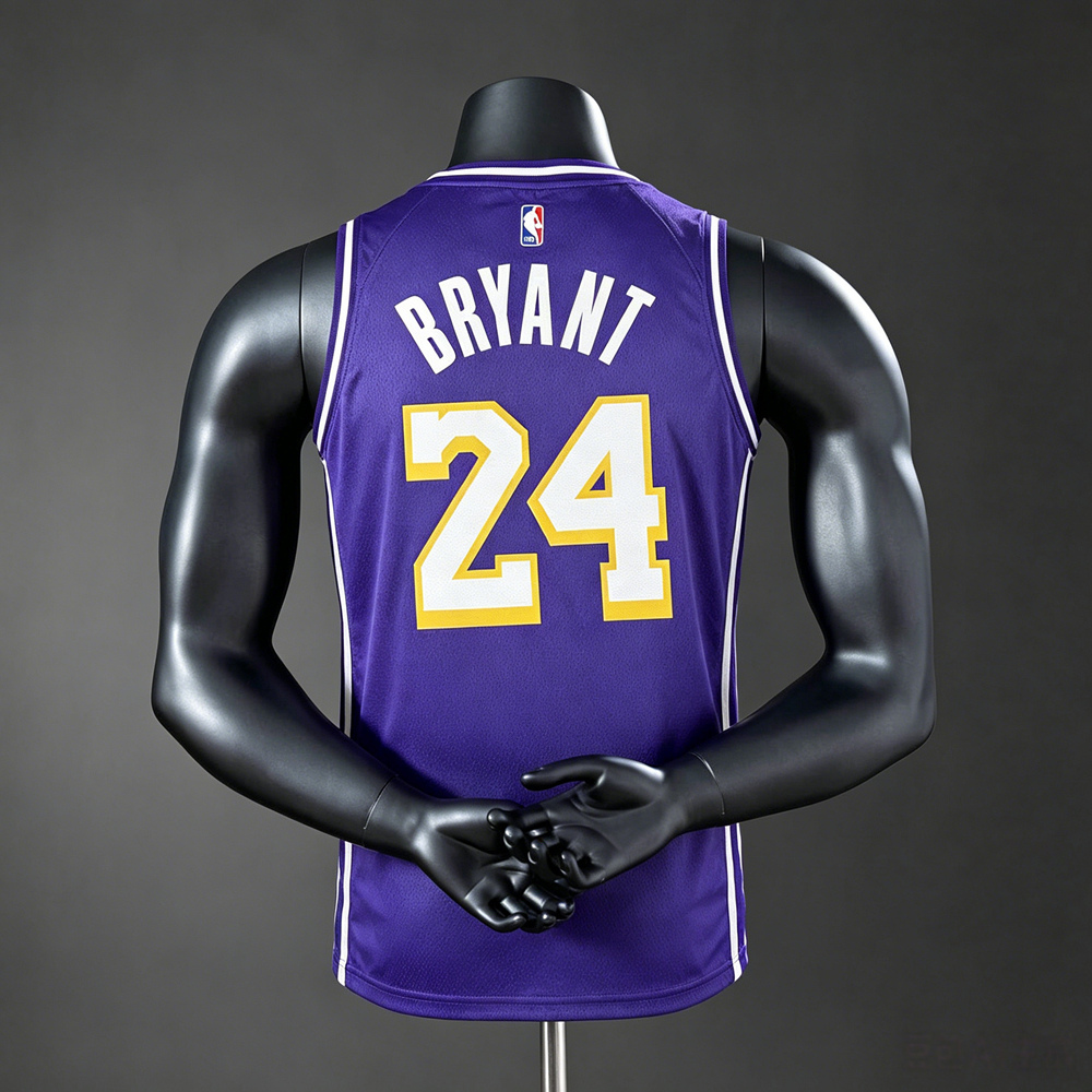 Los Angeles Lakers Icon Edition Bryant #24 NBA Jersey Silk Version Foto 2