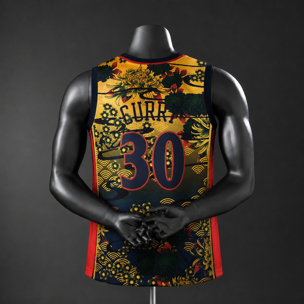 Golden State Warriors Classic Edition Stephen Curry #30 NBA Jersey Embroidered Version Foto 2