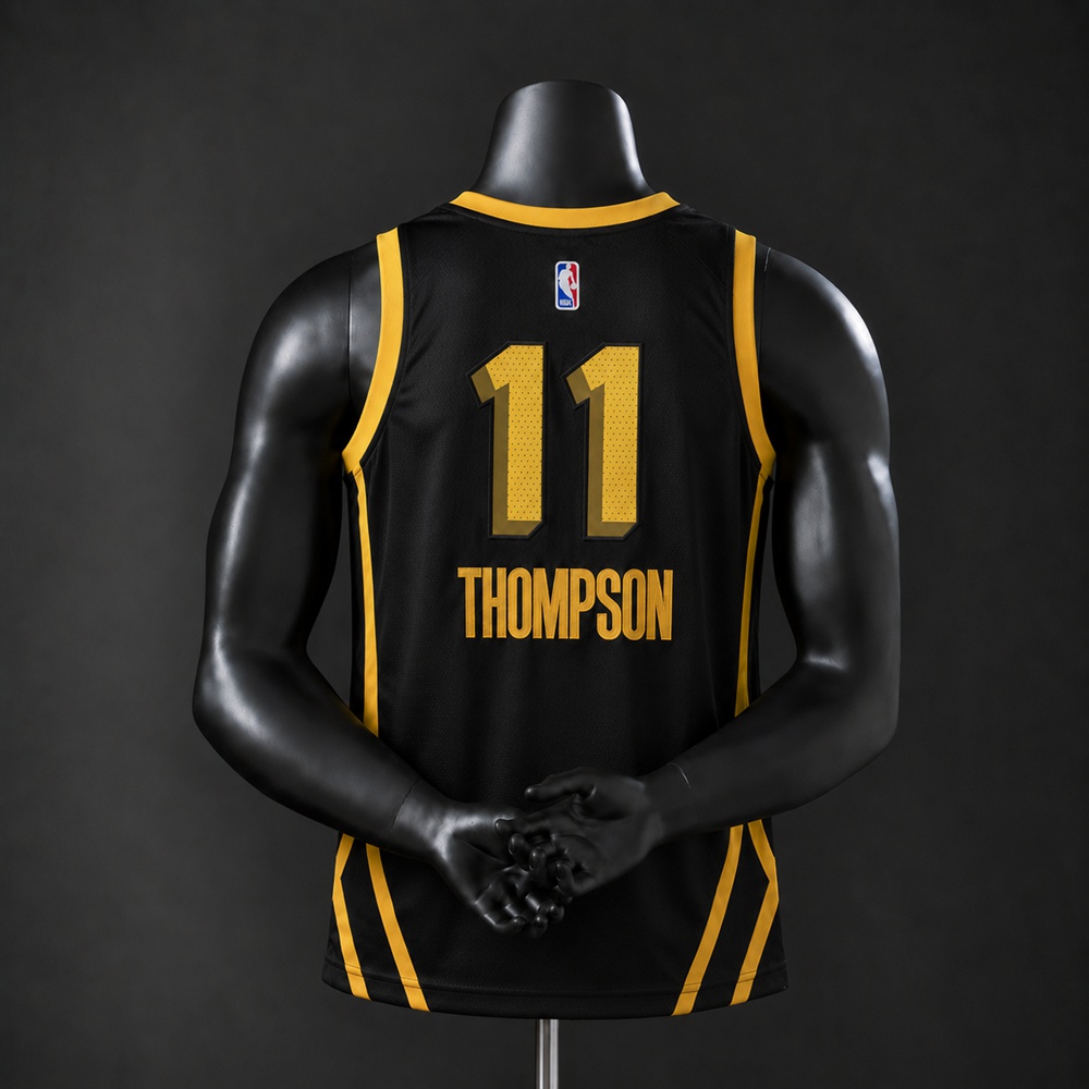 Golden State Warriors City Edition Klay Thompson #11 NBA Jersey Embroidered Version Foto 2