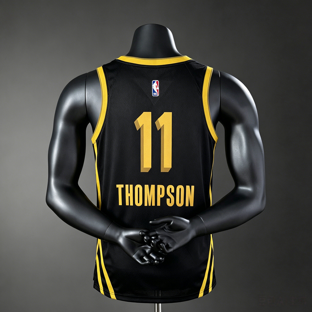 Golden State Warriors City Edition Thompson #11 NBA Jersey Silk Version Foto 2