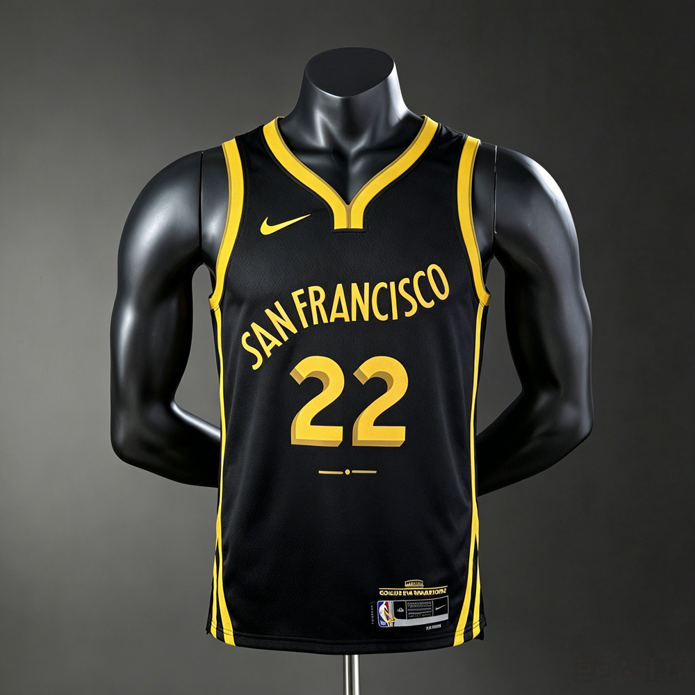 Golden State Warriors City Edition Andrew Wiggins #22 NBA Jersey Silk Version