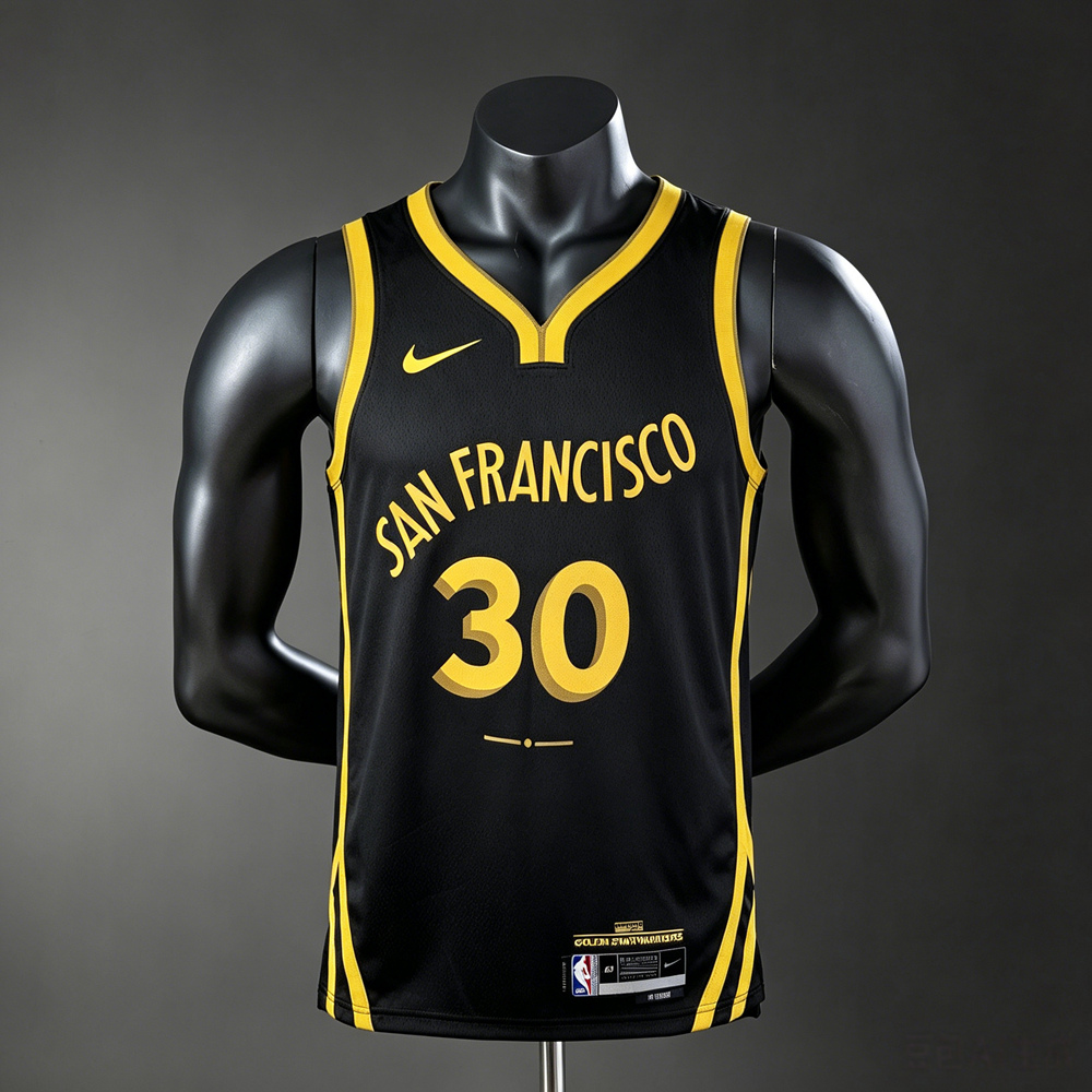 Golden State Warriors City Edition Stephen Curry #30 NBA Jersey Silk Version