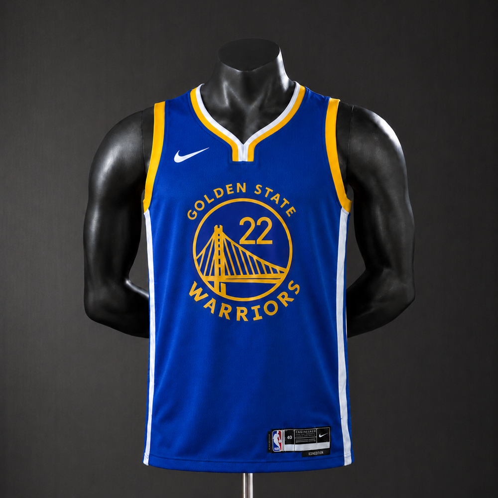 Golden State Warriors Icon Edition Wiggins #22 NBA Jersey Silk Version
