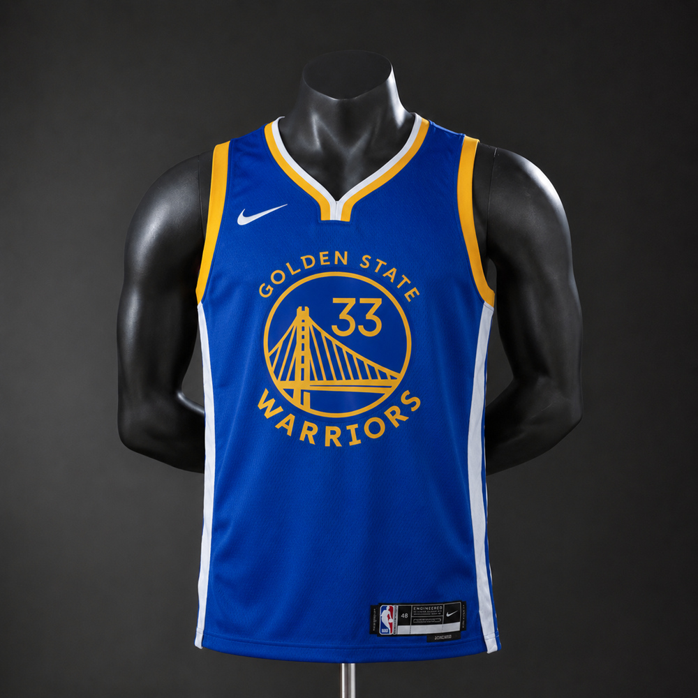 Golden State Warriors Icon Edition Wiseman #33 NBA Jersey Silk Version
