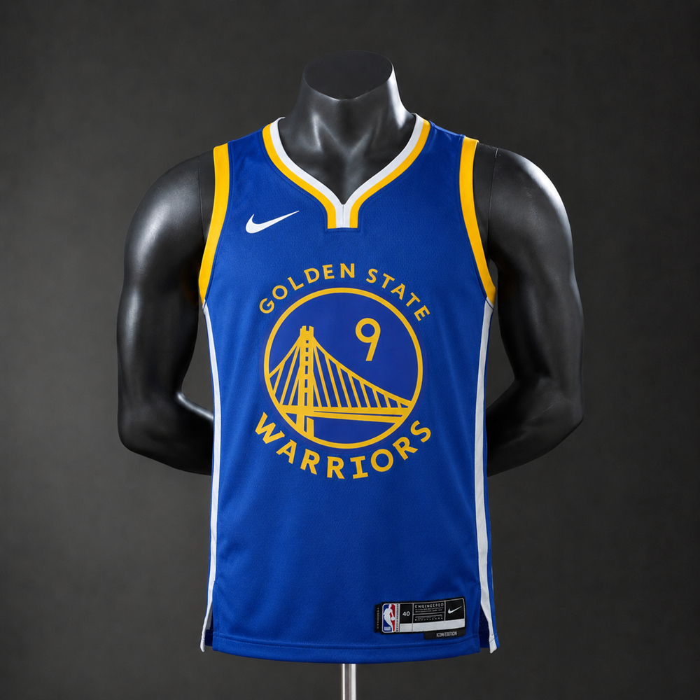 Golden State Warriors Icon Edition Iguodala #9 NBA Jersey Silk Version