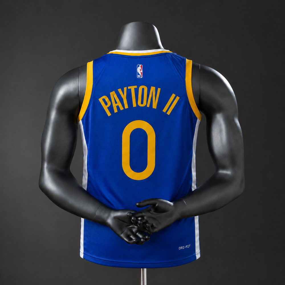 Golden State Warriors Icon Edition Payton II #0 NBA Jersey Silk Version Foto 2