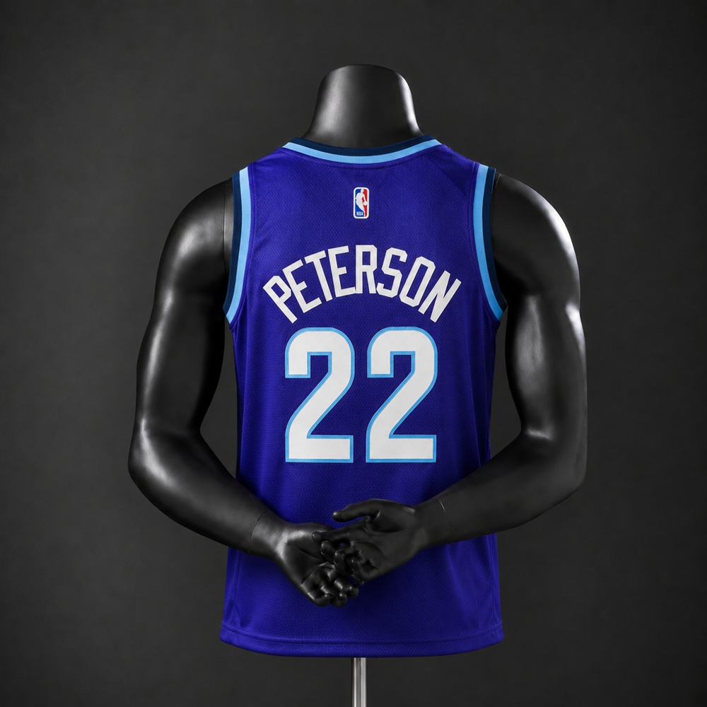 Utah Jazz City Edition Darryn Peterson #22 NBA Jersey Embroidered Version Foto 2
